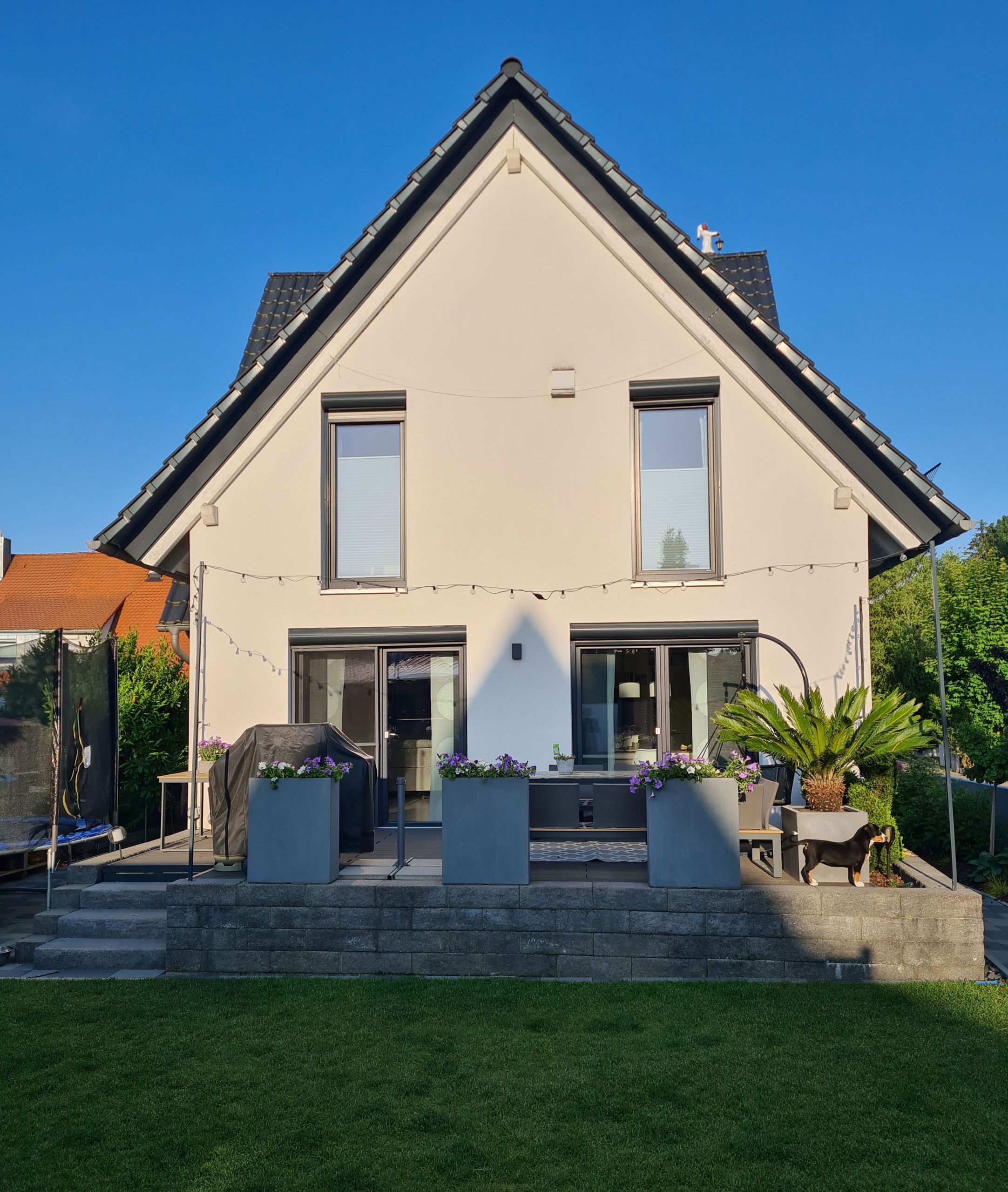 Nach Sanierung Wohngebäude Gartenansicht/Terrasse